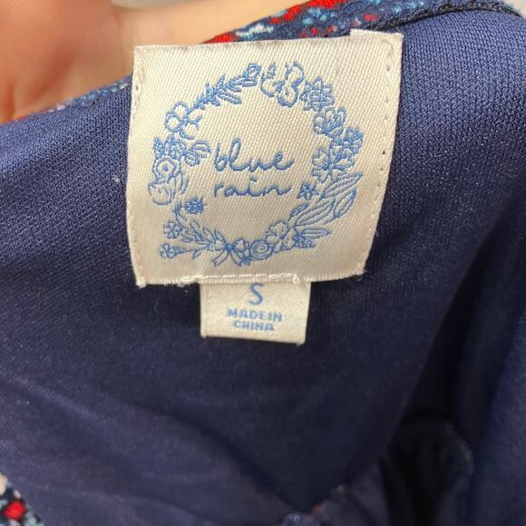 Francesca's Blue Rain Abagail Floral Front Twist Mini Dress Womens‎ Small Red - Picture 11 of 13